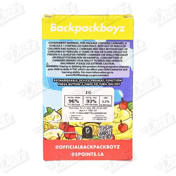 Backpack Boyz All-In-One Vape (2g)
