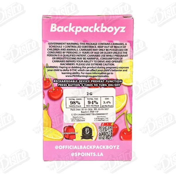 Backpack Boyz All-In-One Vape (2g)